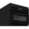 Hotpoint Freestanding Electric Twin Cooker with Ceramic Hob (H90 x W50 x D60cm) - Black