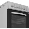 Indesit Freestanding Dual Fuel Single Cooker with Gas Plate Hob (H85 x W50 x D60cm) - Stainless Steel