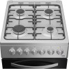 Indesit Freestanding Dual Fuel Single Cooker with Gas Plate Hob (H85 x W50 x D60cm) - Stainless Steel
