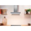 Indesit Freestanding Cooker Hood with Chimney Extractor Fan (H115 x W60 x D45cm) - Stainless Steel