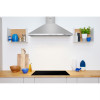 Indesit Freestanding Cooker Hood with Chimney Extractor Fan (H111 x W90 x D40cm) - Stainless Steel
