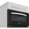 Indesit Freestanding Electric Twin Cooker with Solid Plate Hob (H90 x W50 x D60cm) - White