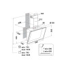 Indesit Freestanding Cooker Hood with Angled Chimney Extractor Fan (H36 x W59.8 x D32.6cm) - Black