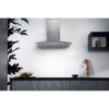 Hotpoint Freestanding Curved Glass Cooker Hood with Chimney Extractor Fan (H113 x W60 x D45cm) - Stainless Steel