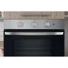 Indesit Integrated Single Electric Fan Oven with 3 Dial Timer (H59.5 x W59.5 x D55.1cm) - Stainless Steel