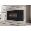 Indesit Integrated Mircowave Oven with Quartz Grill 1000w | 25 Litre (H39 x W59.4 x D37.9cm) - Stainless Steel