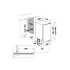 Indesit Integrated Slimline Dishwasher with Push & Go (H82 x W44.8 x D55.5cm) - White
