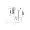 Hotpoint Integrated Slimline Dishwasher with Rapid Wash (H82 x W44.8 x D55.5cm) - Black
