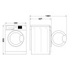 Hotpoint Freestanding Washing Machine with Anti-stain 8kg (H85 x W59.5 x D60.5cm) - Black