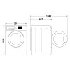 Hotpoint Freestanding Washing Machine with Anti-Stain 8kg (H85 x W59.5 x D60.5cm) - Graphite
