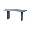 Element Matte Blue Rectangular Glass Dining Table (H76 x W180 x D90cm)