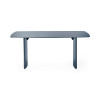 Element Matte Blue Rectangular Glass Dining Table (H76 x W180 x D90cm)