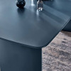 Element Matte Blue Rectangular Glass Dining Table (H76 x W180 x D90cm)