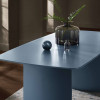 Element Matte Blue Rectangular Glass Dining Table (H76 x W180 x D90cm)