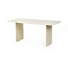 Element Matte Cream Rectangular Glass Dining Table (H76 x W180 x D90cm)