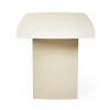 Element Matte Cream Rectangular Glass Dining Table (H76 x W180 x D90cm)