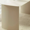 Element Matte Cream Rectangular Glass Dining Table (H76 x W180 x D90cm)