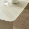 Element Matte Cream Rectangular Glass Dining Table (H76 x W180 x D90cm)
