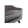 Elliot Grey Velvet Fabric with a Gold Tipped Legs Arm Chair (D73 x W73 x H88)