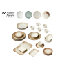 Elite Inventory Pack with Fusion by Academy Palette Crockery - 8 Berth