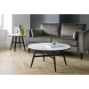Firenze Black and White Marble Finish Coffee Table (D90 x W90 x H43cm)