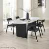 Set of 2 Black Franklin Dining Chair with Arms (H78 x W56 x D57.5cm)