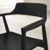 Set of 2 Black Franklin Dining Chair with Arms (H78 x W56 x D57.5cm)