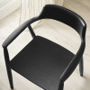 Set of 2 Black Franklin Dining Chair with Arms (H78 x W56 x D57.5cm)