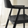 Set of 2 Black Franklin Dining Chair with Arms (H78 x W56 x D57.5cm)
