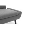 Gaudi Grey Velvet with a Black Leg Finish Curled Base Sofa Bed (D105 x W195 x H82)