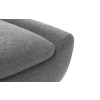 Gaudi Grey Velvet with a Black Leg Finish Curled Base Sofa Bed (D105 x W195 x H82)