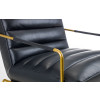 Giorgio Gold Frame with Black Faux Leather Accent Arm Chair (D63 x W83 x H80)