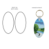 Oval Two Side Print Metal Key Ring 6 x 4cm
