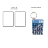 Rectangle Two Side Print Metal Key Tag 6 x 4cm