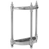 Silver Half Circle Umbrella Stand 60 x 21 x 43cm