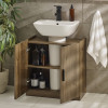 Hampshire Walnut Effect Under Sink Bathroom Storage Unit (H60 x W60 x D30cm)