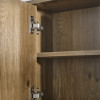 Hampshire Walnut Effect Mirrored Bathroom Wall Cabinet (H60 x W60 x D18cm)