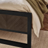 Harrison Black Wood Herringbone King Bed (H108 x W157 x D209cm)