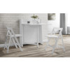Helsinki White Compact Dining Set (D87 x W80 x H90cm)