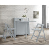 Helsinki Light Grey Compact Dining Set (D87 x W80 x H90)