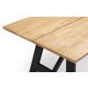Hockley Oak and Black Rectangular Dining Table (D90 x W190 x H74cm)