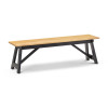 Hockley Oak and Black Finish Bench (D35 x W140 x H43cm)