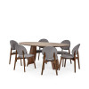 Julius Walnut Effect Oval Dining Table (H76 x W180 x D90cm)