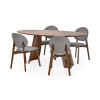 Julius Walnut Effect Oval Dining Table (H76 x W180 x D90cm)