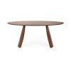 Julius Walnut Effect Oval Dining Table (H76 x W180 x D90cm)