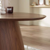 Julius Walnut Effect Oval Dining Table (H76 x W180 x D90cm)