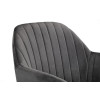 Kahlo Grey Velvet Swivel Chair (D57 x W60 x H81-91)