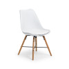 Set of 2 Kari White Finish Dining Chairs (D54 x W48 x H83)