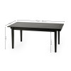 Knoxley Black Oak Rectangular Extending Dining Table (H74 x W251 x D90cm)