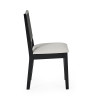 Set of 2 Knoxley Black Oak Rattan Back Dining Chairs (H89 x W45 x D54cm)